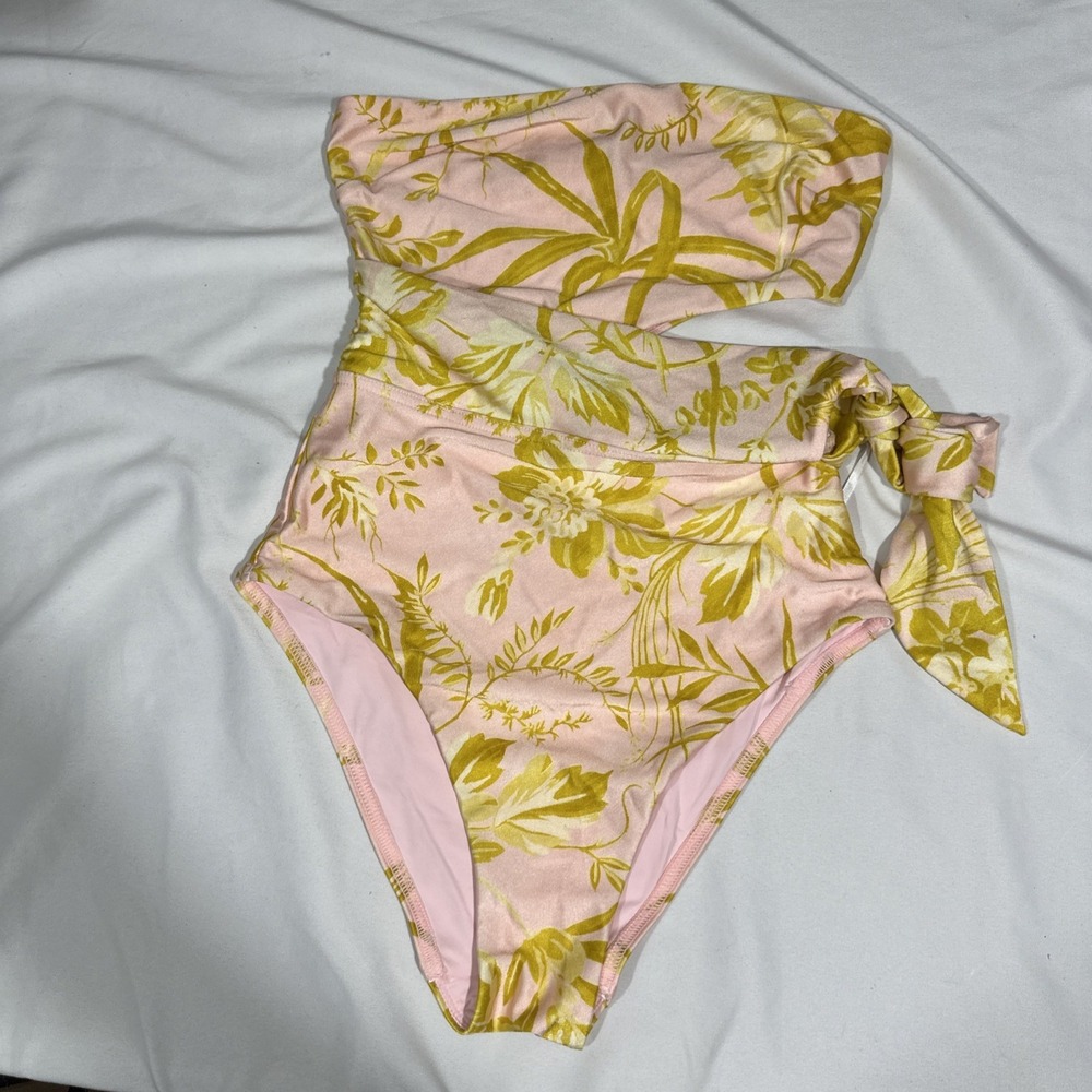 NWT ZIMMERMANN [ 2-4 US ] Golden Floral Print Scarf Tie One-Piece Swimsuit U1934 - Picture 5 of 12
